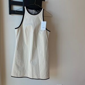 Theory Sand Dress with Black Accents